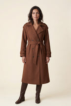 Kim | Women's Double-Breasted Belted -Blend Trench Coat