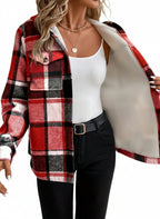 Lucy | Women’s Plaid Hooded Fleece Jacket