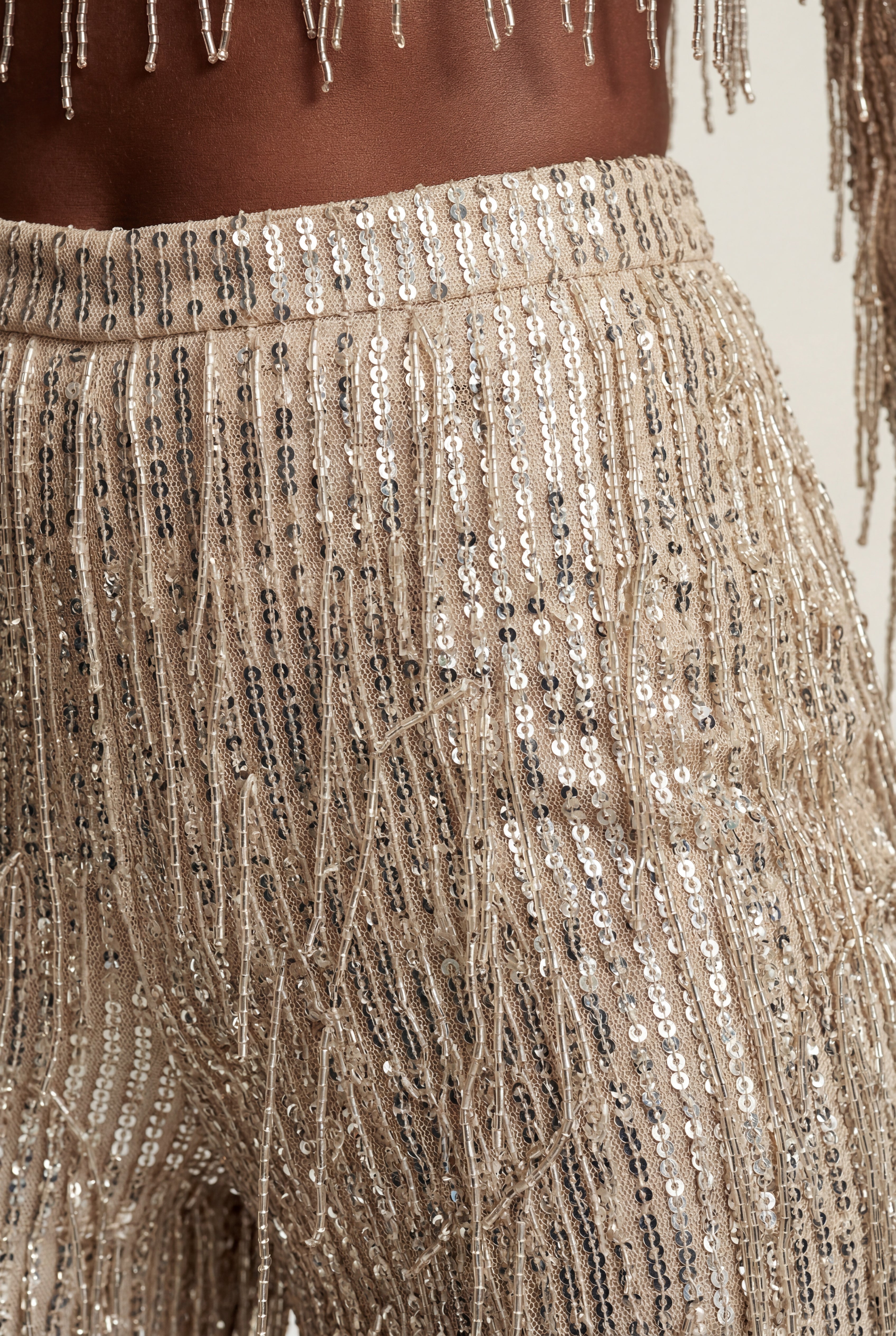 Fringe Crop Top and Wide-leg Pants Set | Elcevi