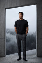 Men's Slim Fit Knitted Short Sleeve T-Shirt | Liam