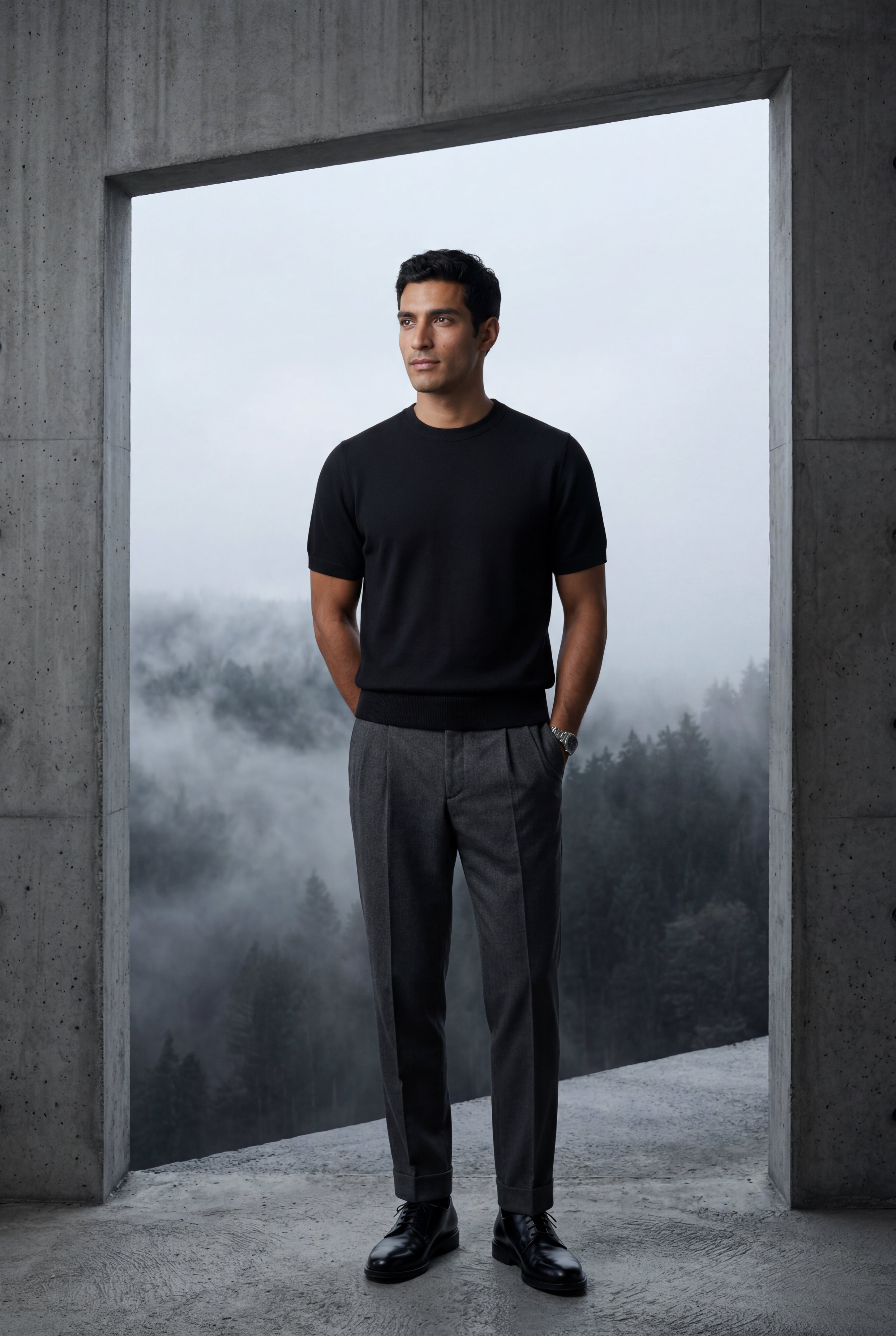 Men's Slim Fit Knitted Short Sleeve T-Shirt | Liam