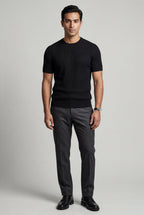 Men's Slim Fit Knitted Short Sleeve T-Shirt | Liam