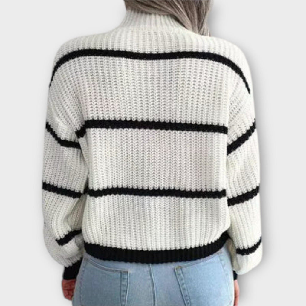 Chavelly - Striped Turtleneck Sweater