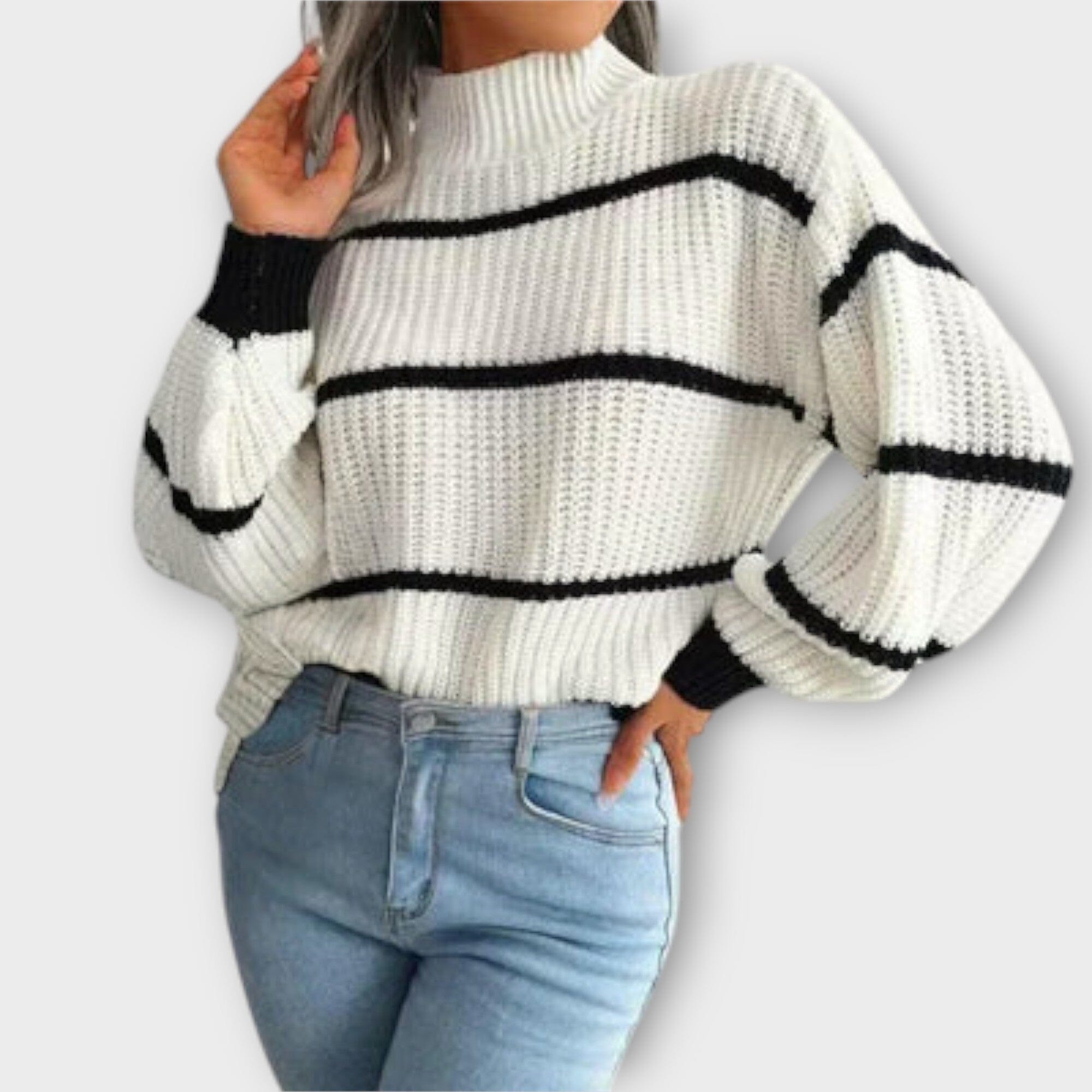 Chavelly - Striped Turtleneck Sweater