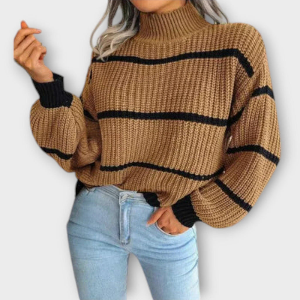 Chavelly - Striped Turtleneck Sweater