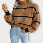 Chavelly - Striped Turtleneck Sweater