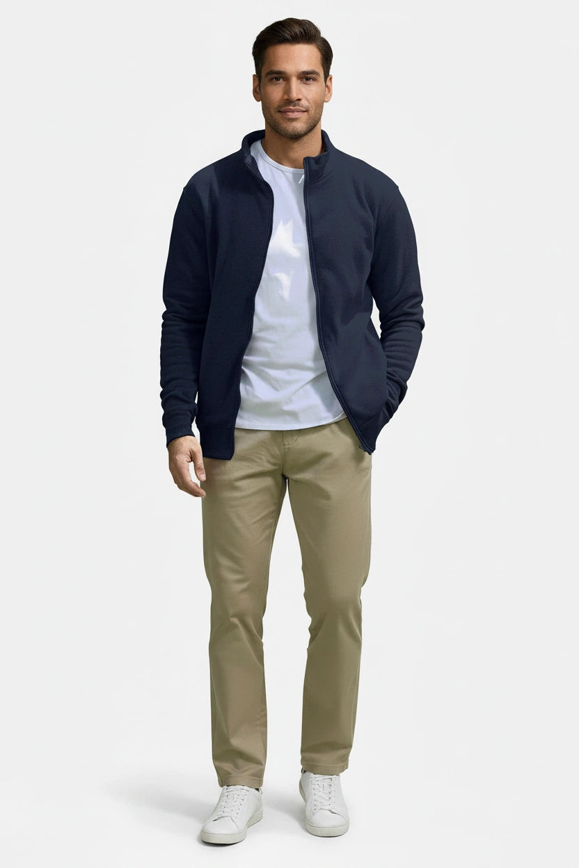 Elcevi | Men's Sweatshirt with Full Zipper Casual Jacket