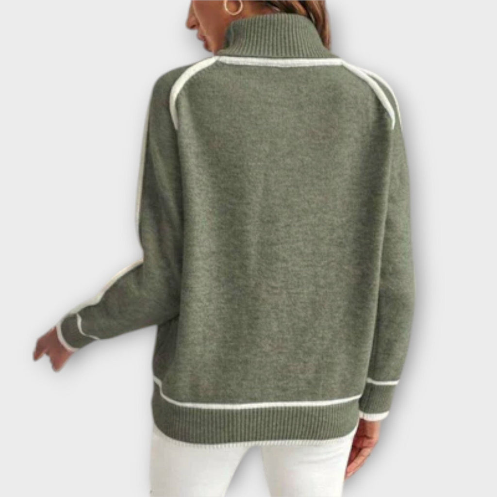 Christina Louisa - Knit Sweater in Olive Green