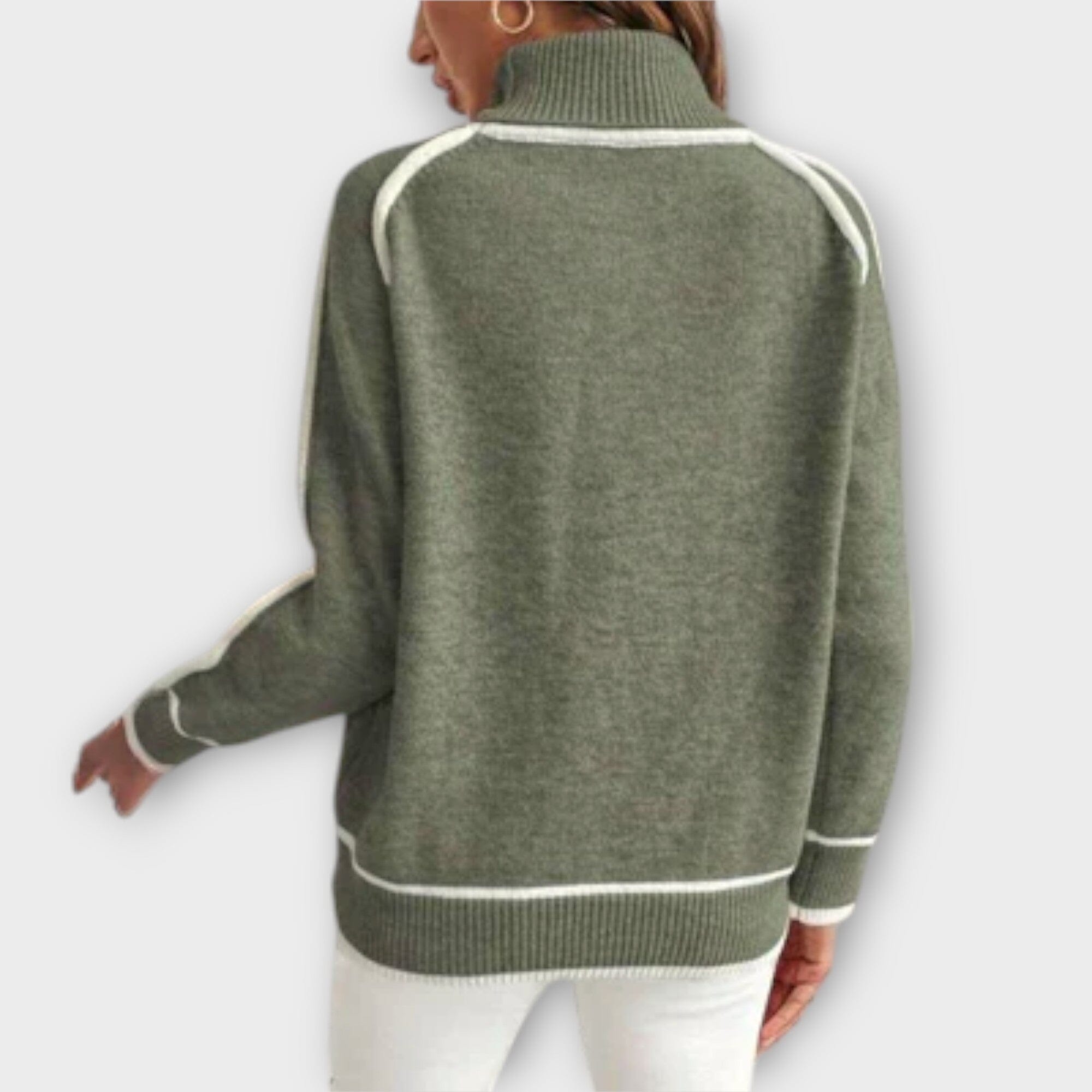 Christina Louisa - Knit Sweater in Olive Green
