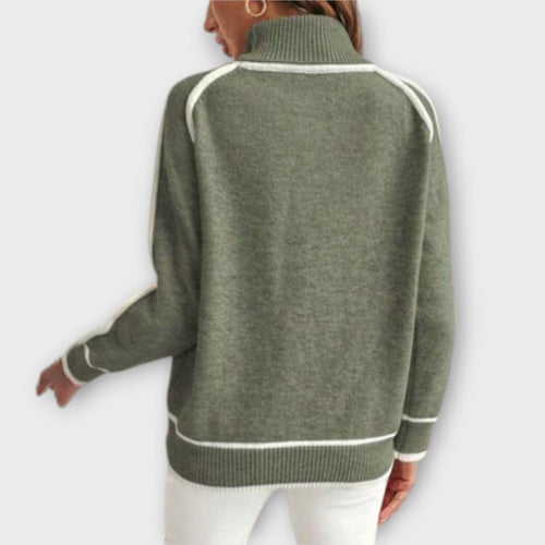 Christina Louisa - Knit Sweater in Olive Green