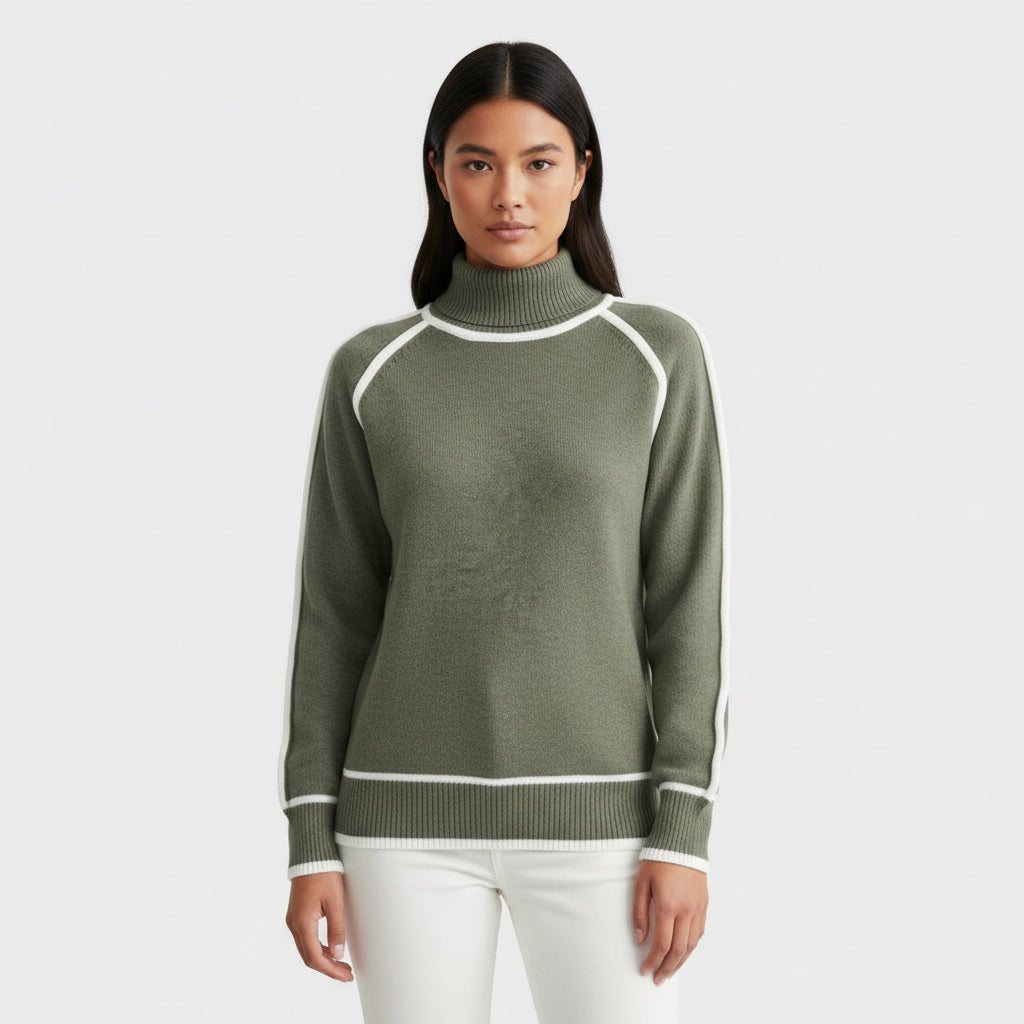Christina Louisa - Knit Sweater in Olive Green