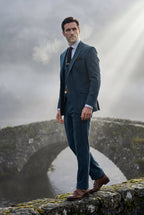 Liam | Textured Three-piece Suit with Notched Lapels