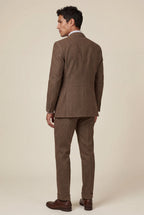 Liam | Textured Three-piece Suit with Notched Lapels