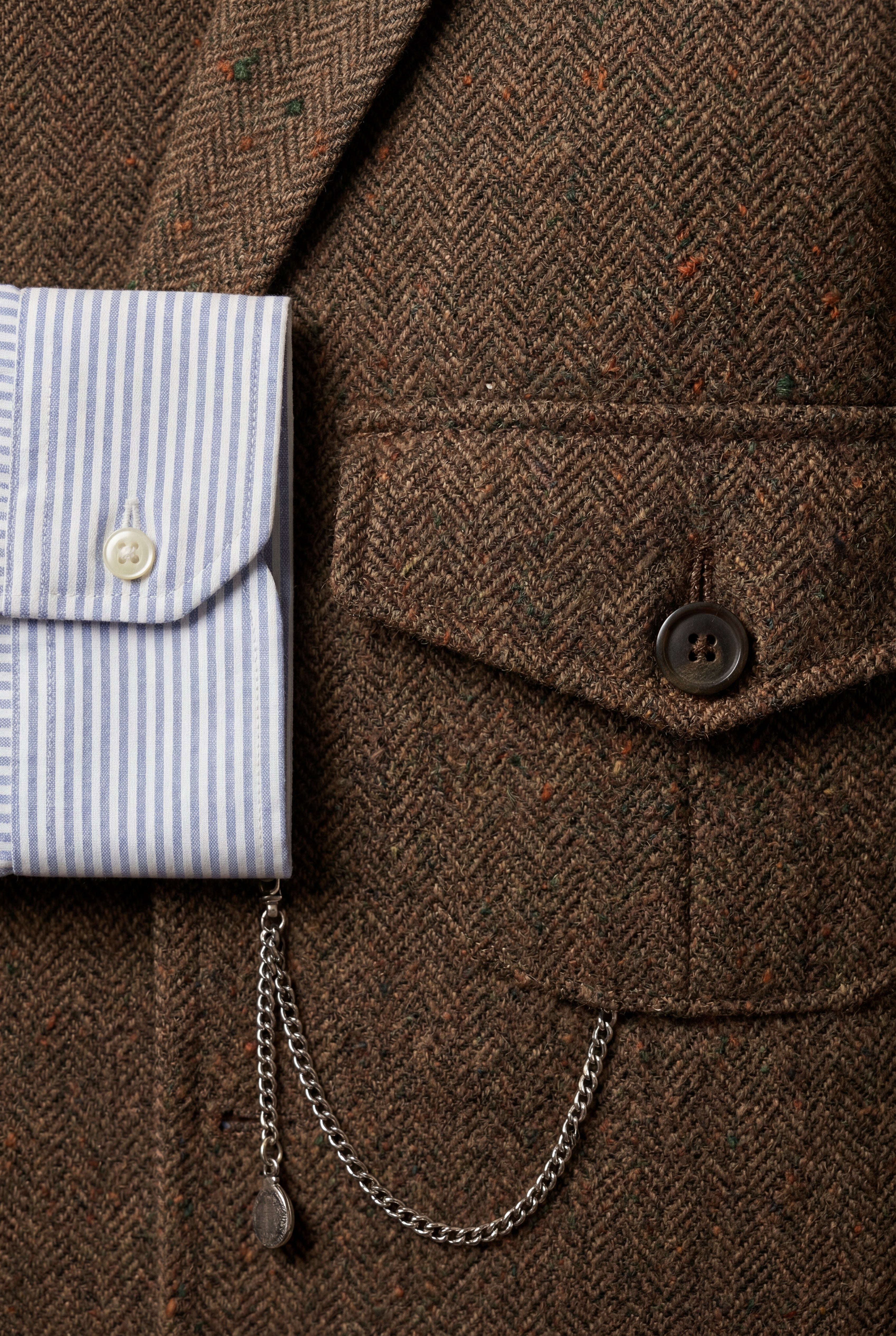 Liam | Textured Three-piece Suit with Notched Lapels