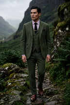 Liam | Textured Three-piece Suit with Notched Lapels