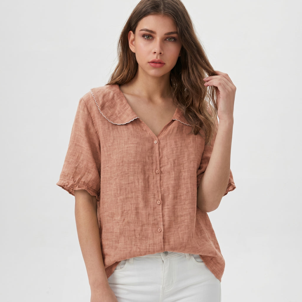 Elcevi | Linen Ease Blouse For Women