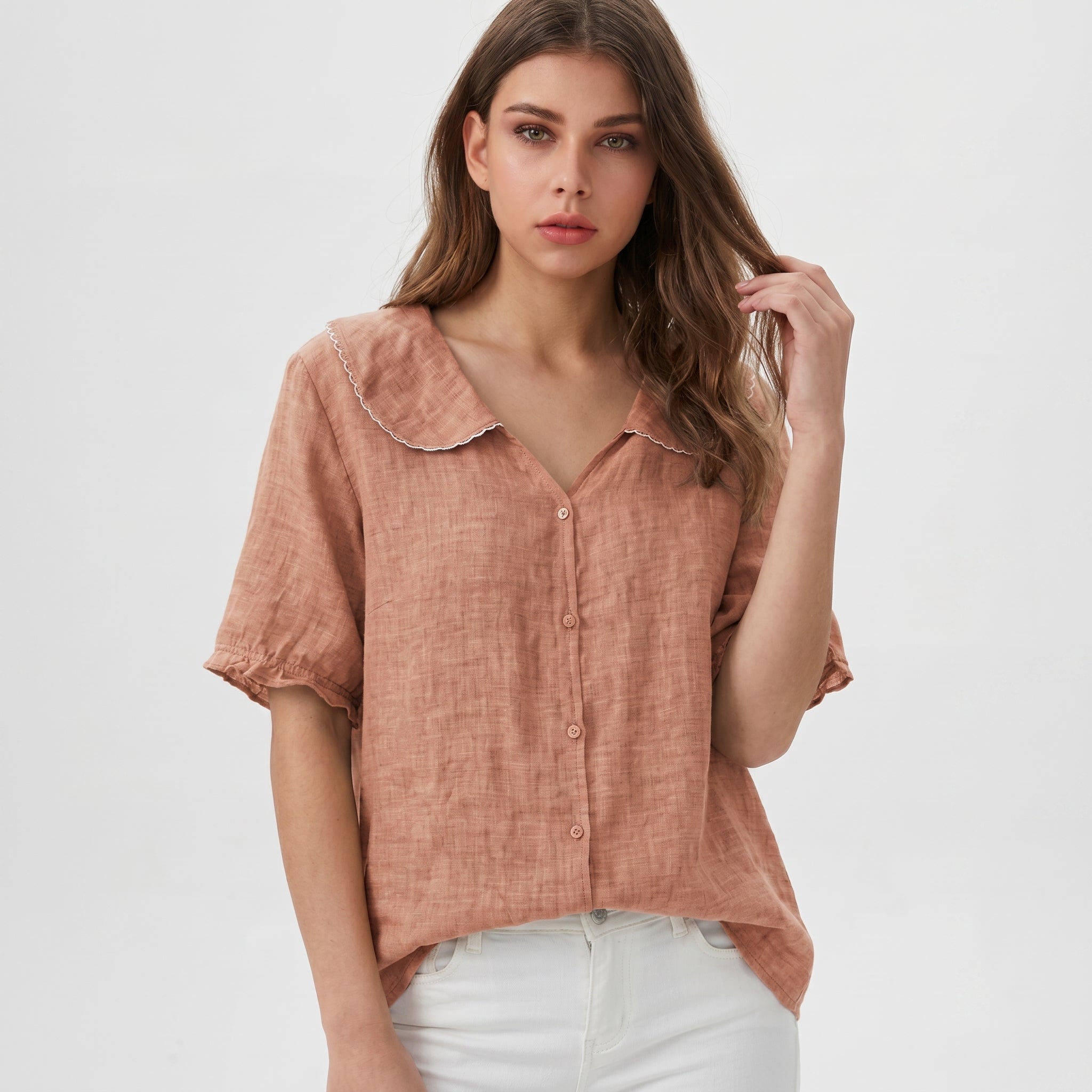 Elcevi | Linen Ease Blouse For Women