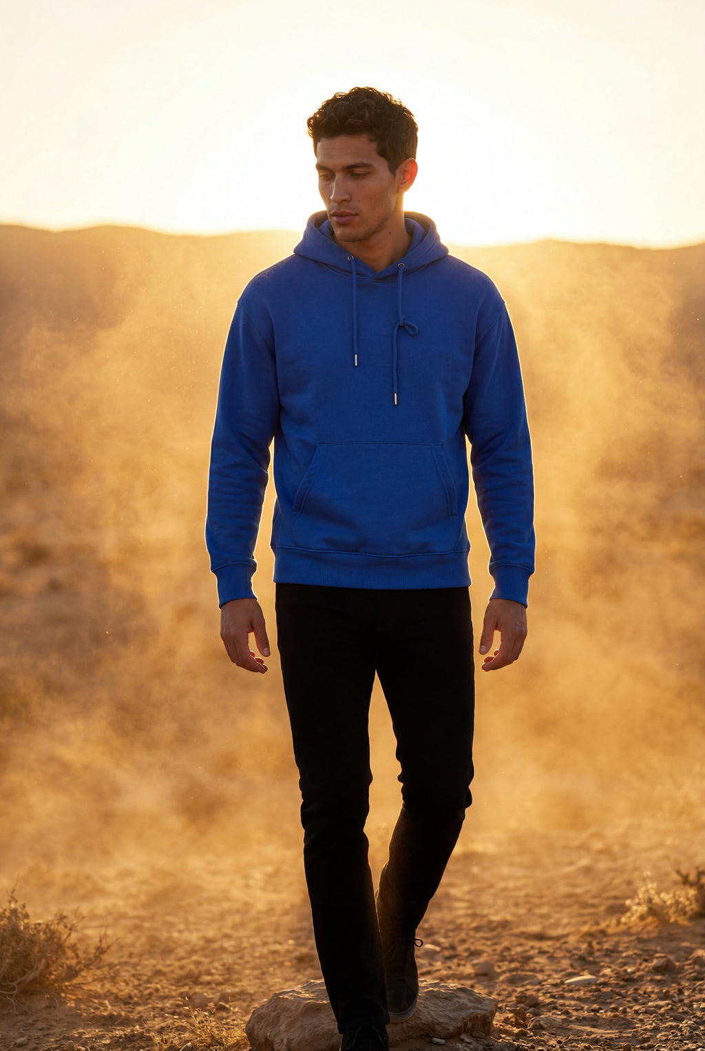 Men's Classic Drawstring Hood Regular Fit Pullover Hoodie