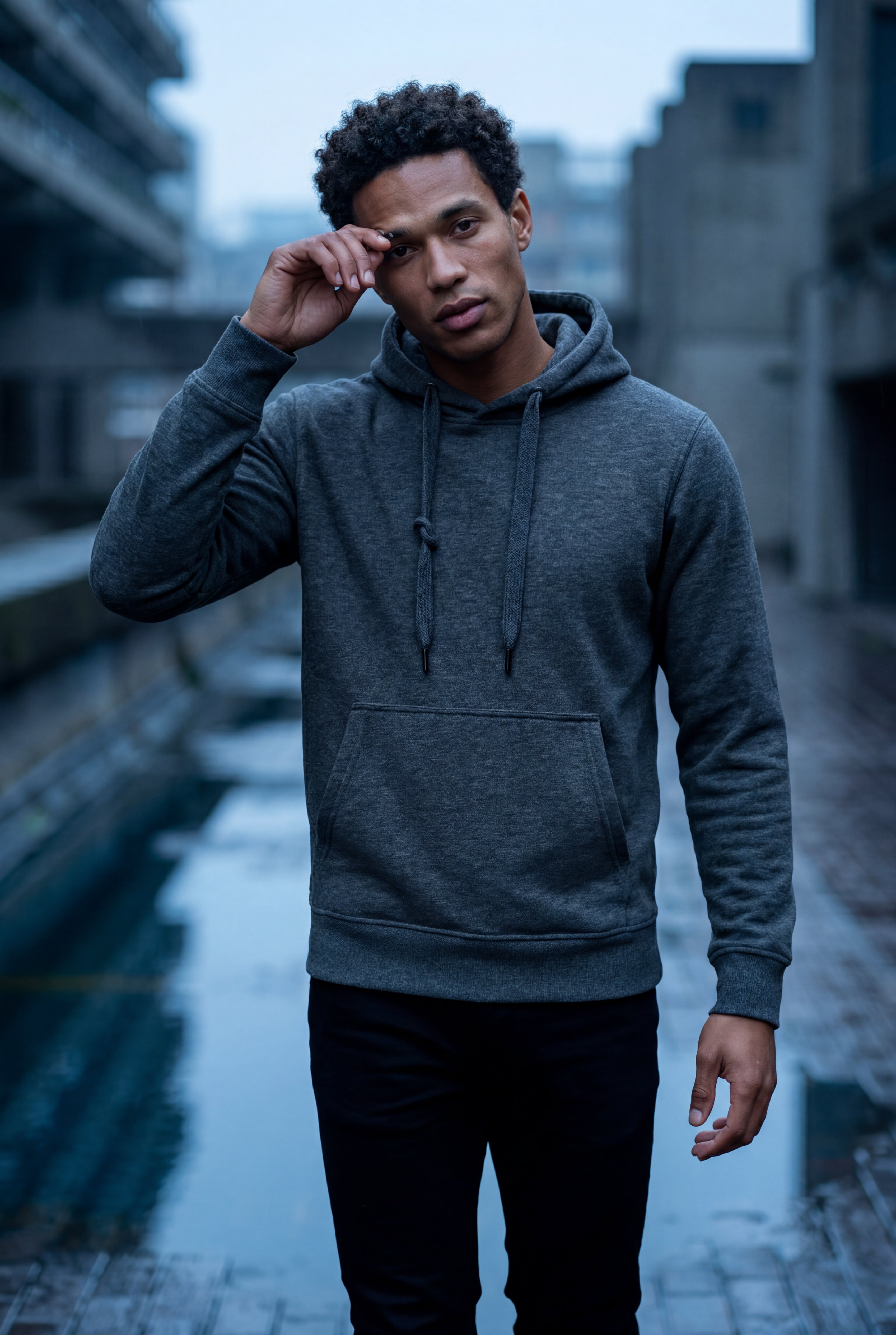 Men's Classic Drawstring Hood Regular Fit Pullover Hoodie