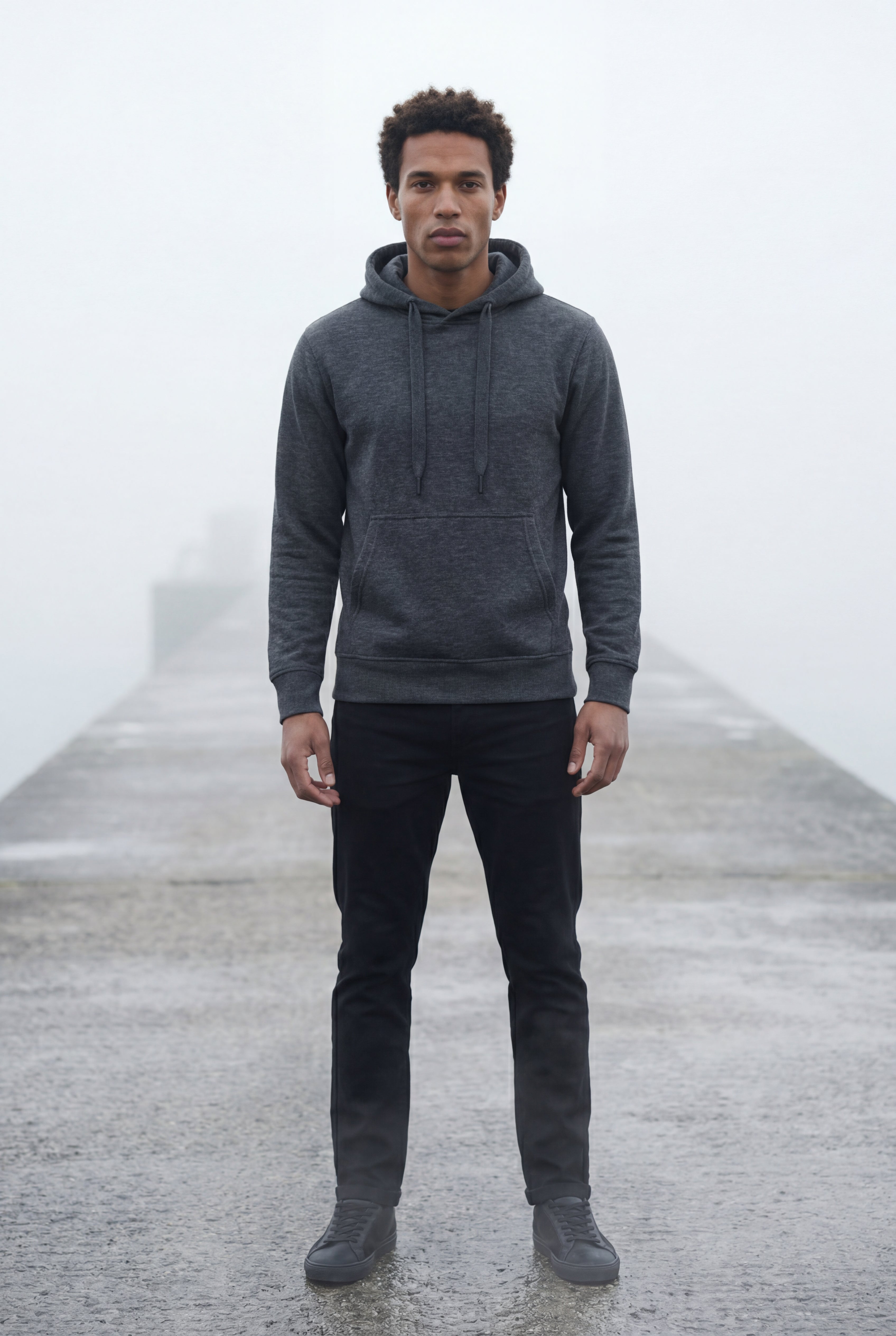 Men's Classic Drawstring Hood Regular Fit Pullover Hoodie