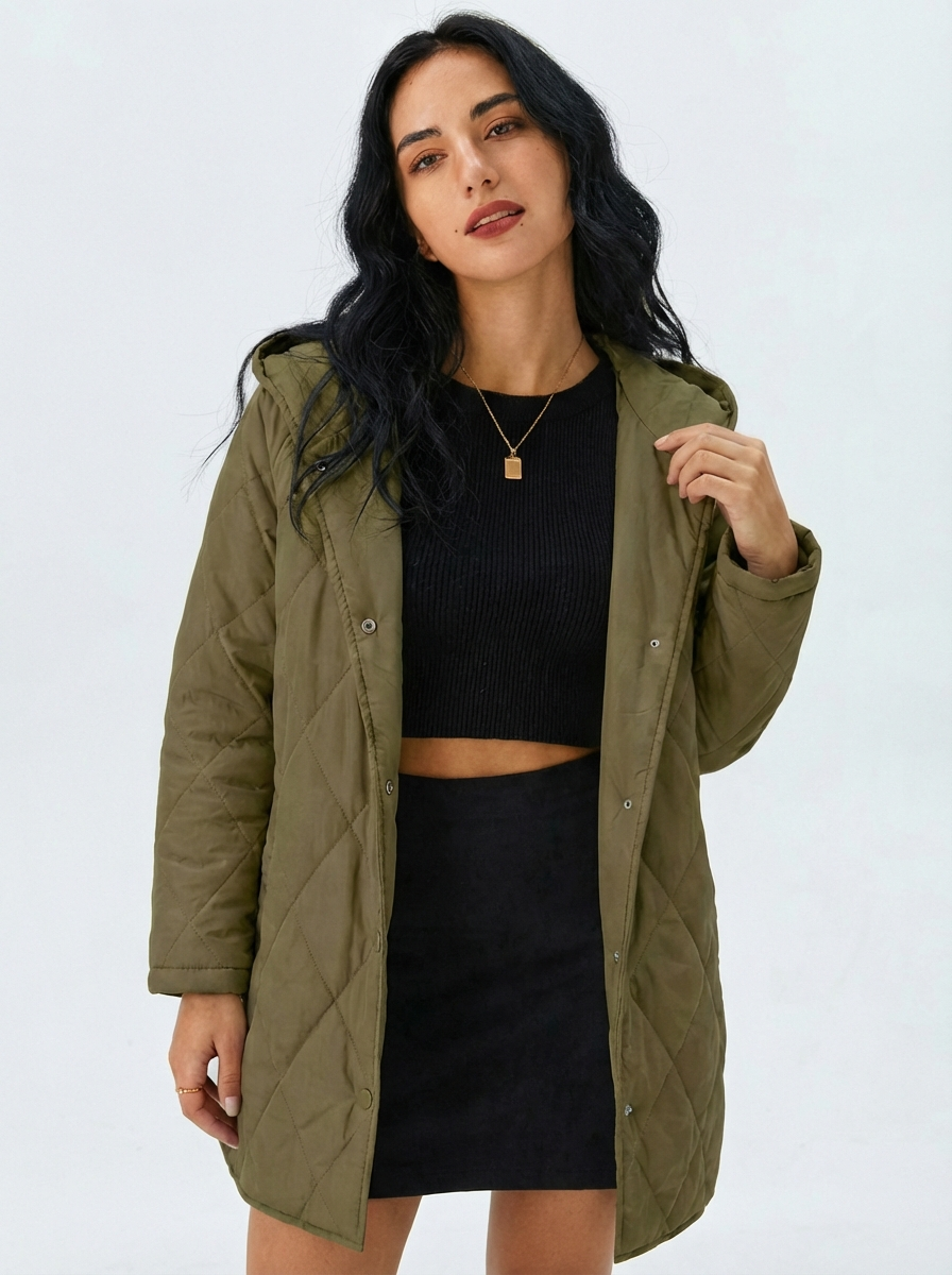Lina | Quilted Hooded Jacket