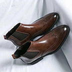 Liam | Brogue Detailing Chelsea Slip-on Boots