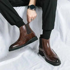 Liam | Brogue Detailing Chelsea Slip-on Boots