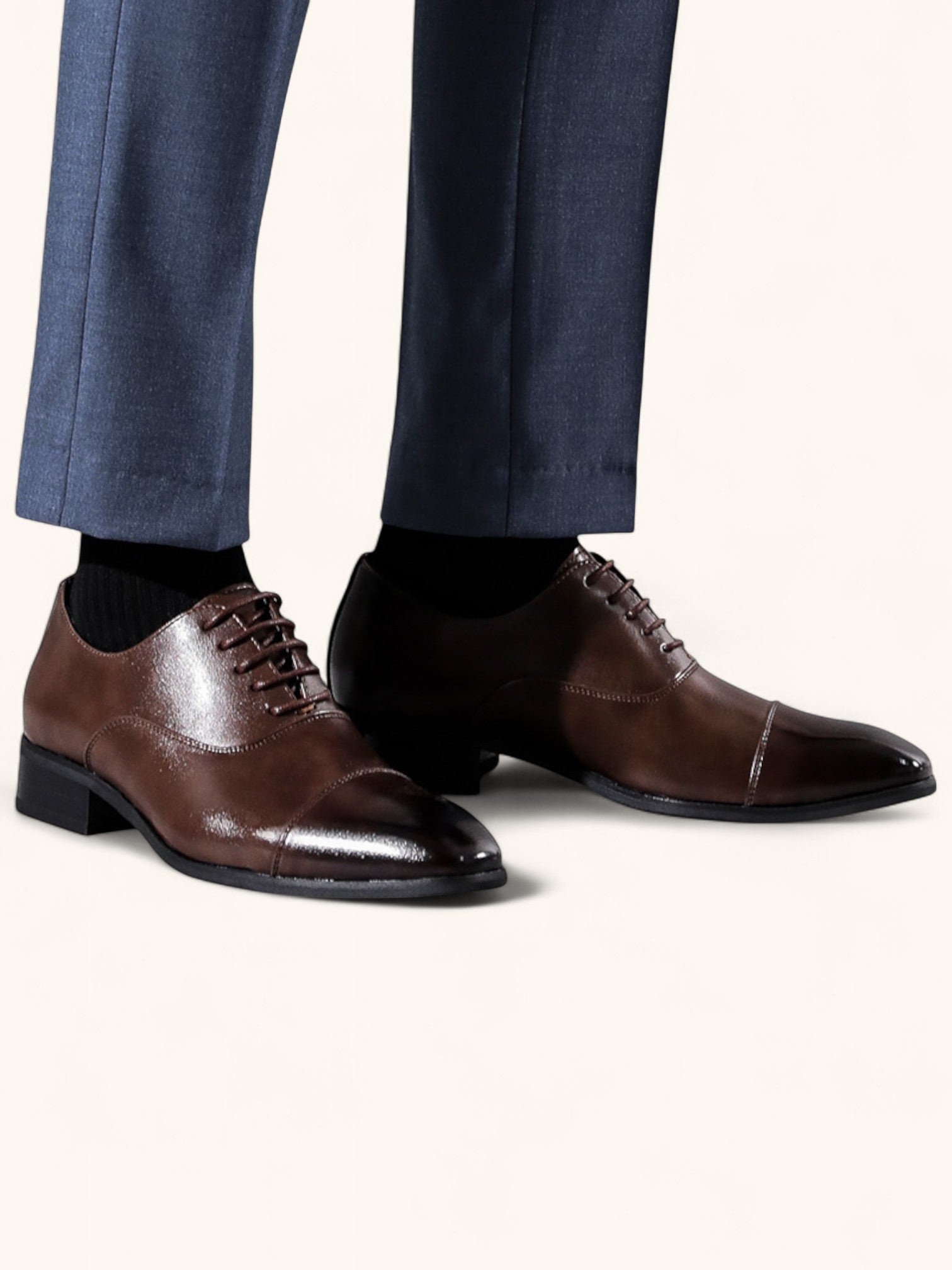 Liam | Cap Toe Oxford Lace-up Dress Shoes with Polished Finish