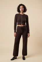 Lia | Cropped Cardigan and Wide-leg Pants Set