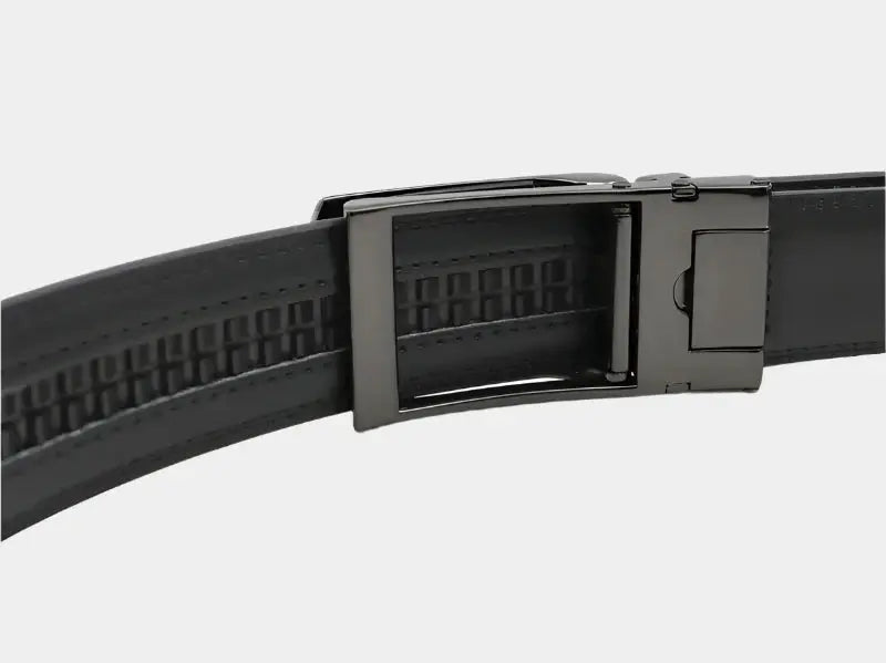 Kian | Gunmetal Automatic Buckle Adjustable Dress Belt