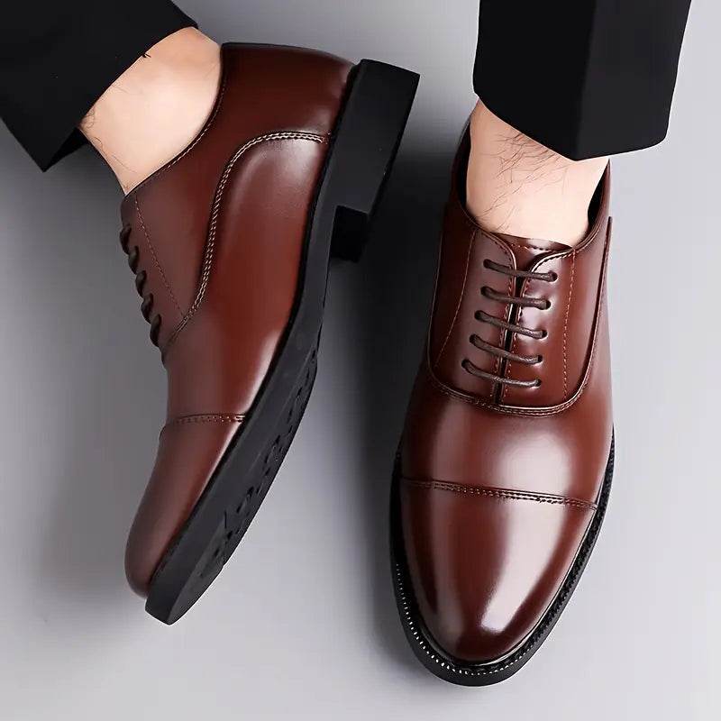 Liam | High-gloss Cap Toe Oxford Dress Shoes