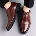 Liam | High-gloss Cap Toe Oxford Dress Shoes