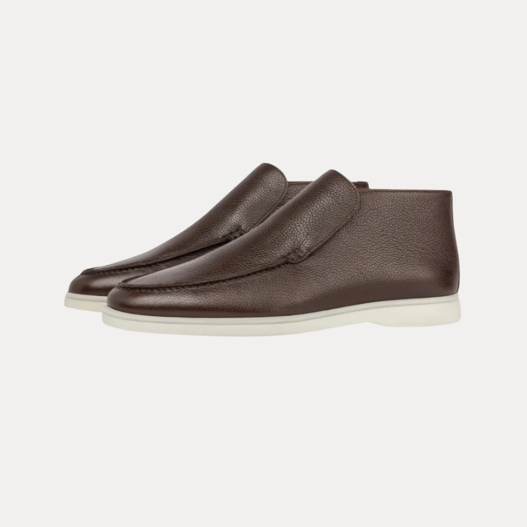 Liam | High-top Slip-on Loafers with Contrast White Sole
