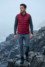 Lightweight High Collar Padded Vest with Slim Silhouette | Liam