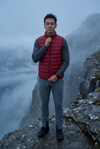 Lightweight High Collar Padded Vest with Slim Silhouette | Liam