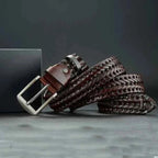 Kian | Men's Braided Textured Pin Buckle Casual Belt