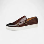 Liam | Men's Double Buckle Platform Loafers with Chunky Sole
