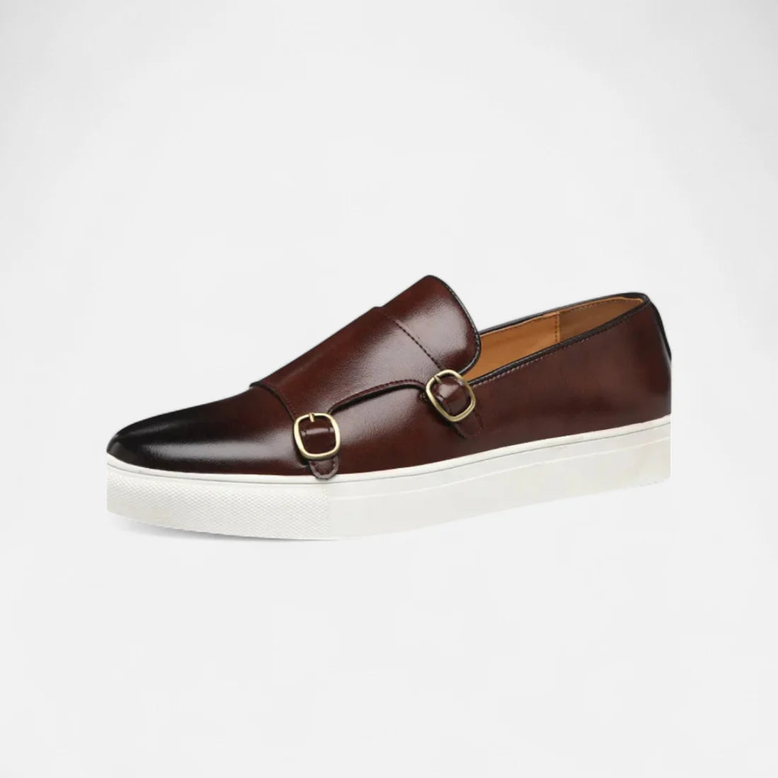 Liam | Men's Double Buckle Platform Loafers with Chunky Sole