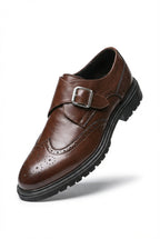 Liam | Monk Strap Brogue Oxford Dress Shoes with Wingtip Detail