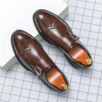 Liam | Monk Strap Brogue Oxford Dress Shoes with Wingtip Detail