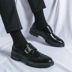 Liam | Monk Strap Brogue Oxford Dress Shoes with Wingtip Detail