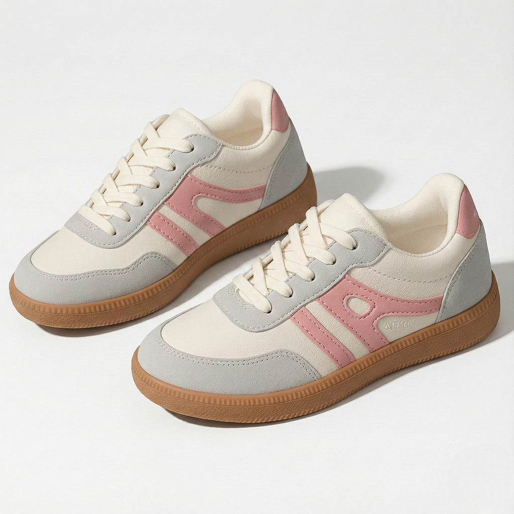 Lia | Retro Color-block Low-top Casual Sneakers