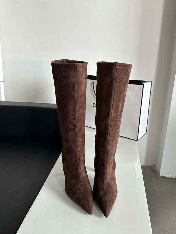 Lia | Sleek Pointed Toe Knee High Stiletto Boots