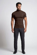 Kian | Slim Fit Short Sleeve Turtleneck Shirt