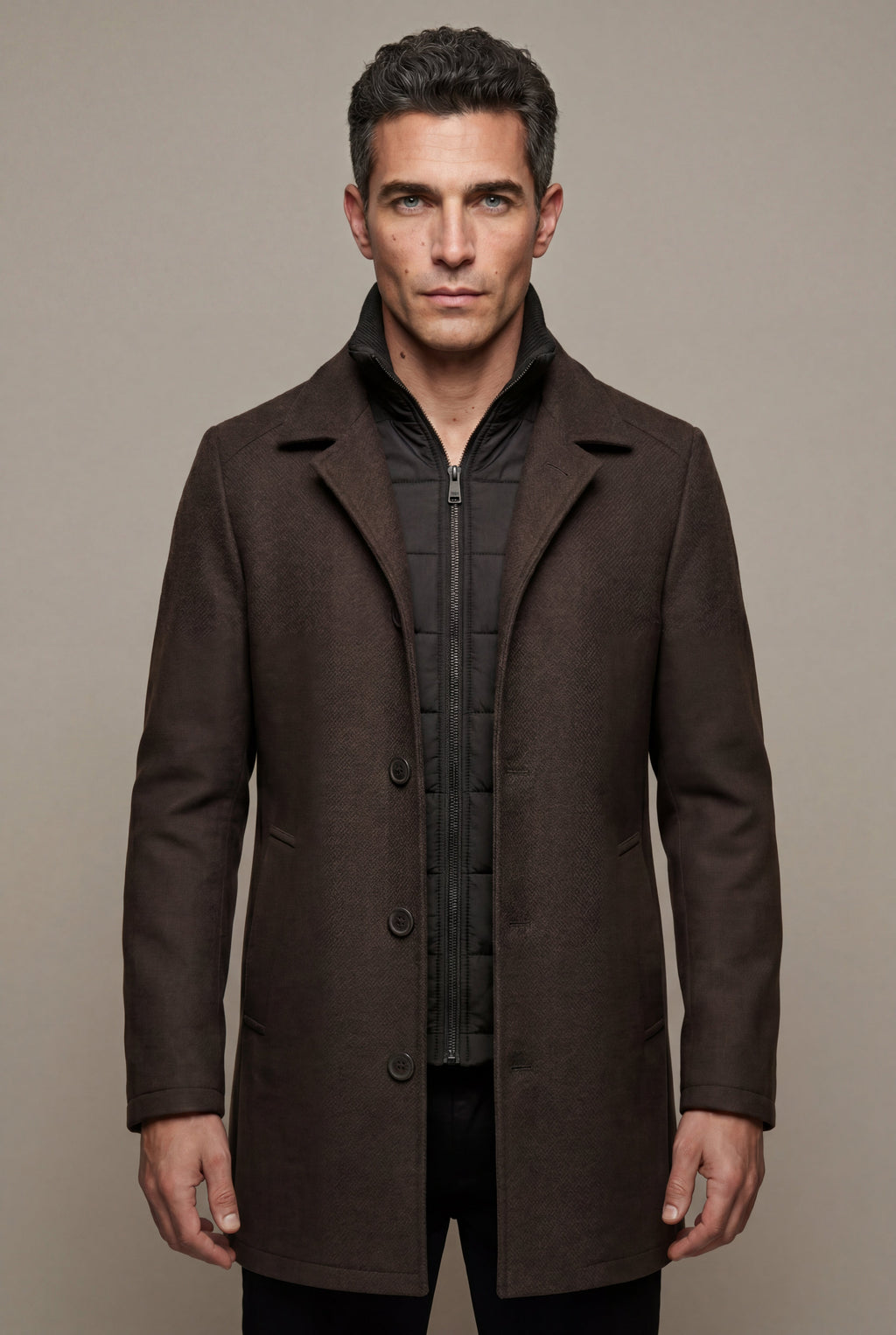 Liam | Tailored Three-button Winter Coat with Notched Lapel