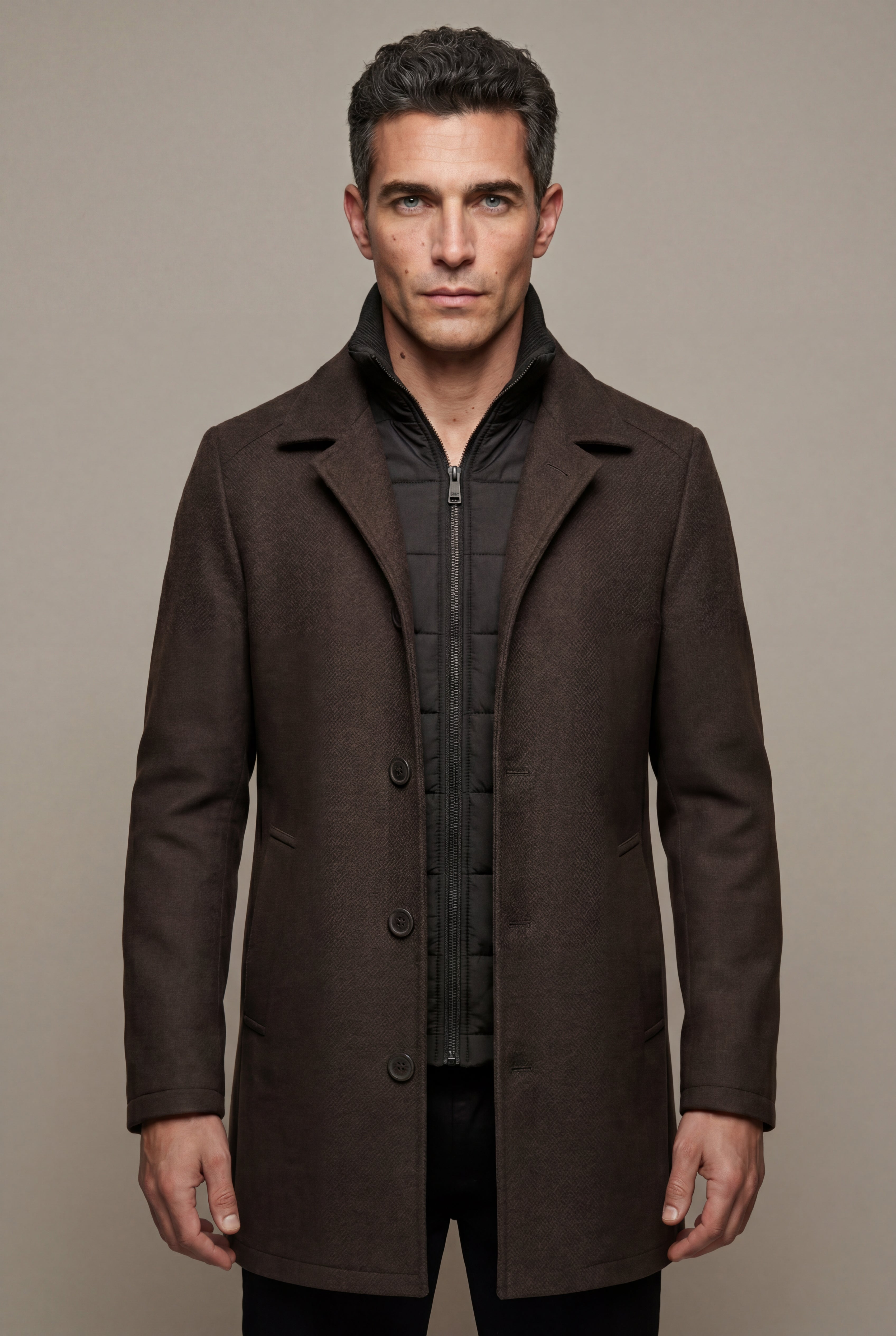 Liam | Tailored Three-button Winter Coat with Notched Lapel