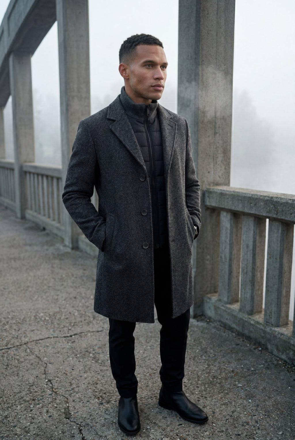 Liam | Tailored Three-button Winter Coat with Notched Lapel