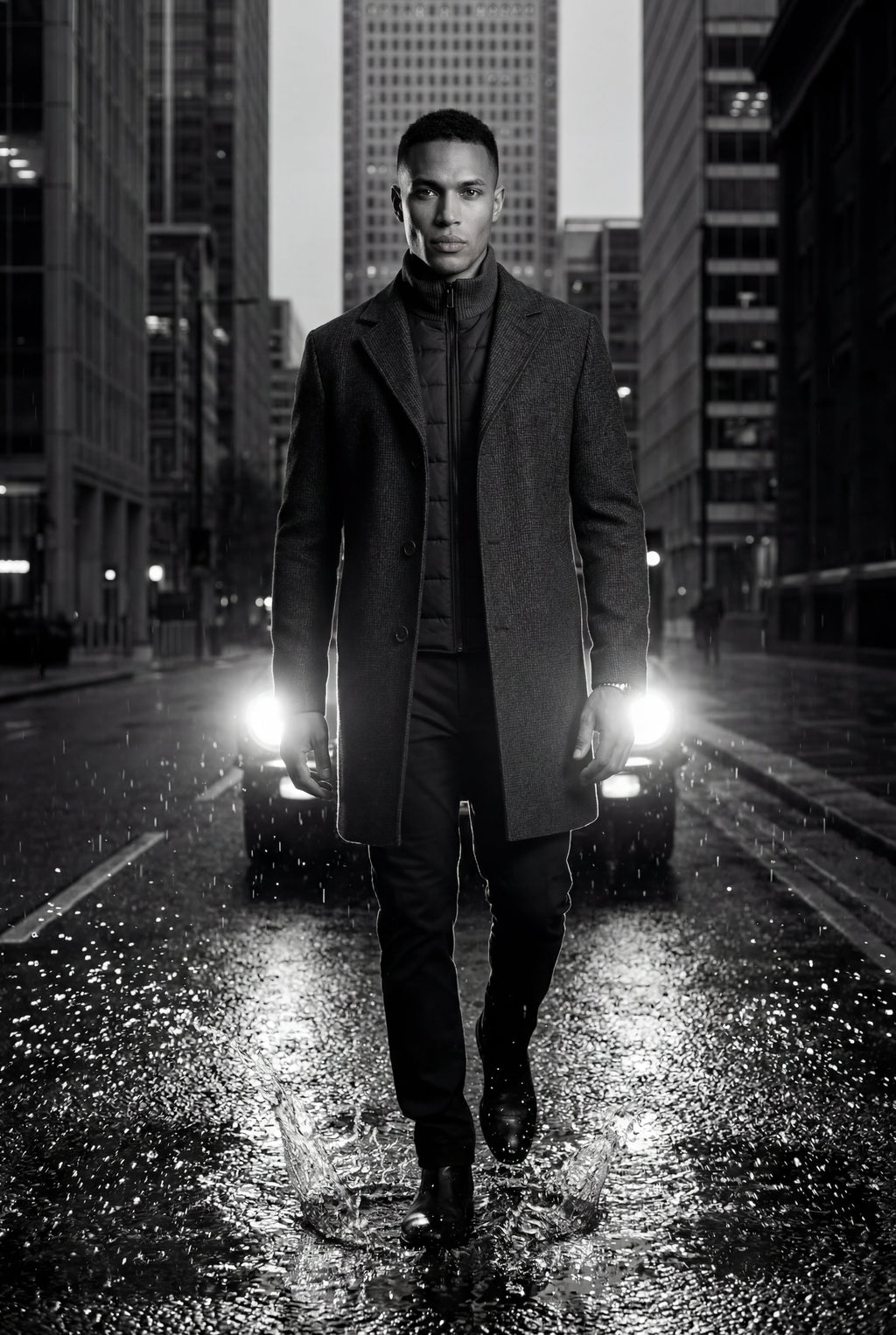 Liam | Tailored Three-button Winter Coat with Notched Lapel
