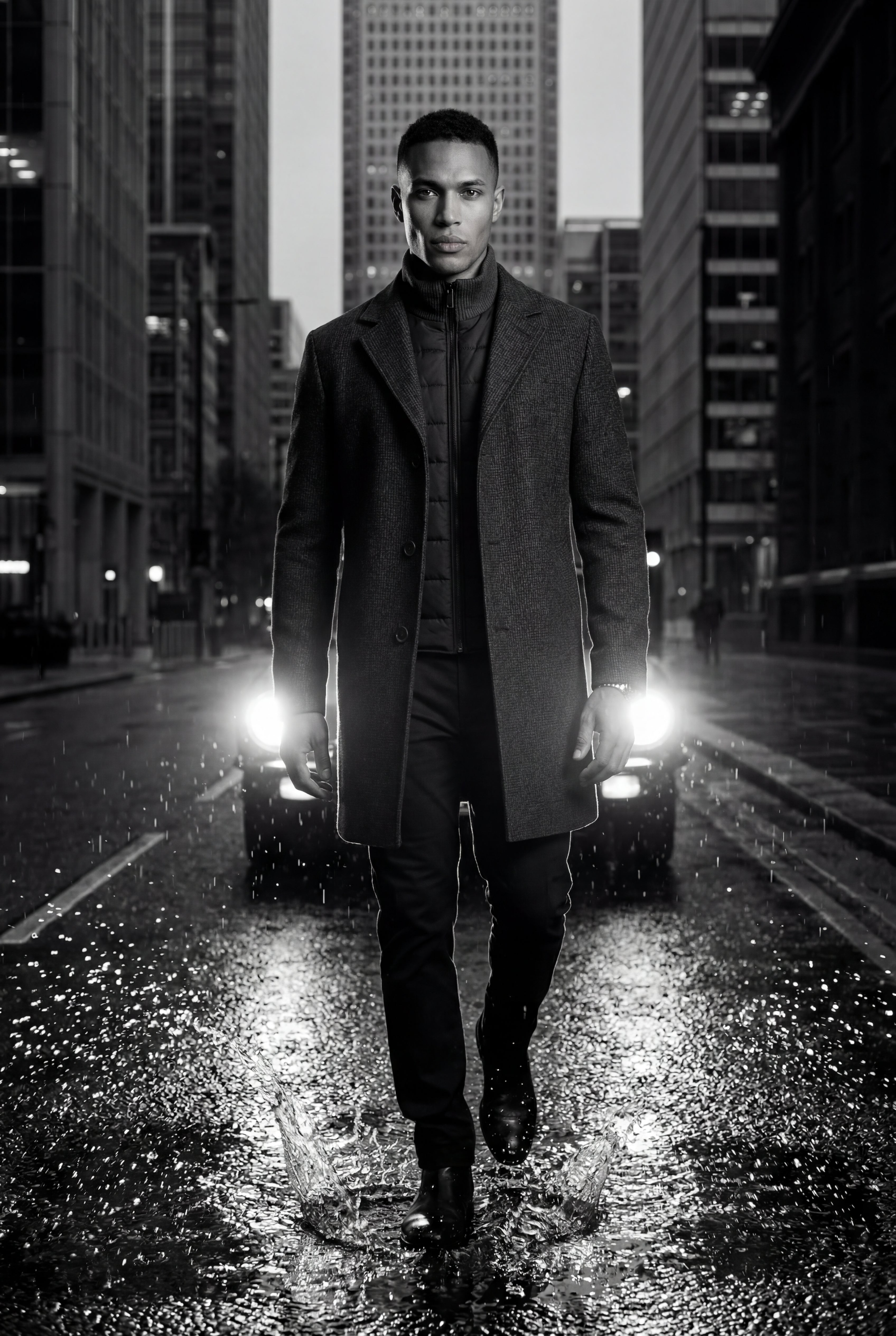 Liam | Tailored Three-button Winter Coat with Notched Lapel