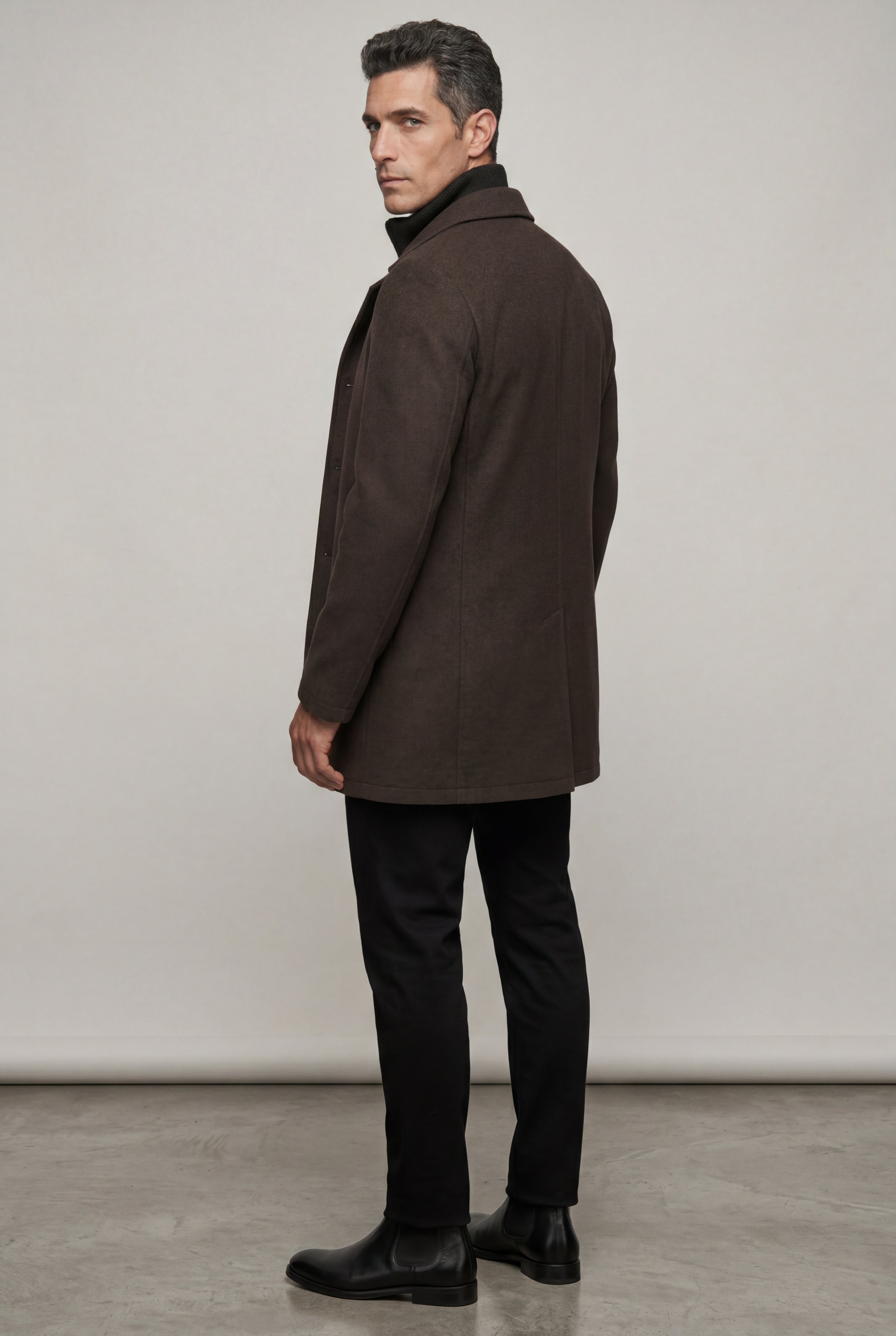 Liam | Tailored Three-button Winter Coat with Notched Lapel